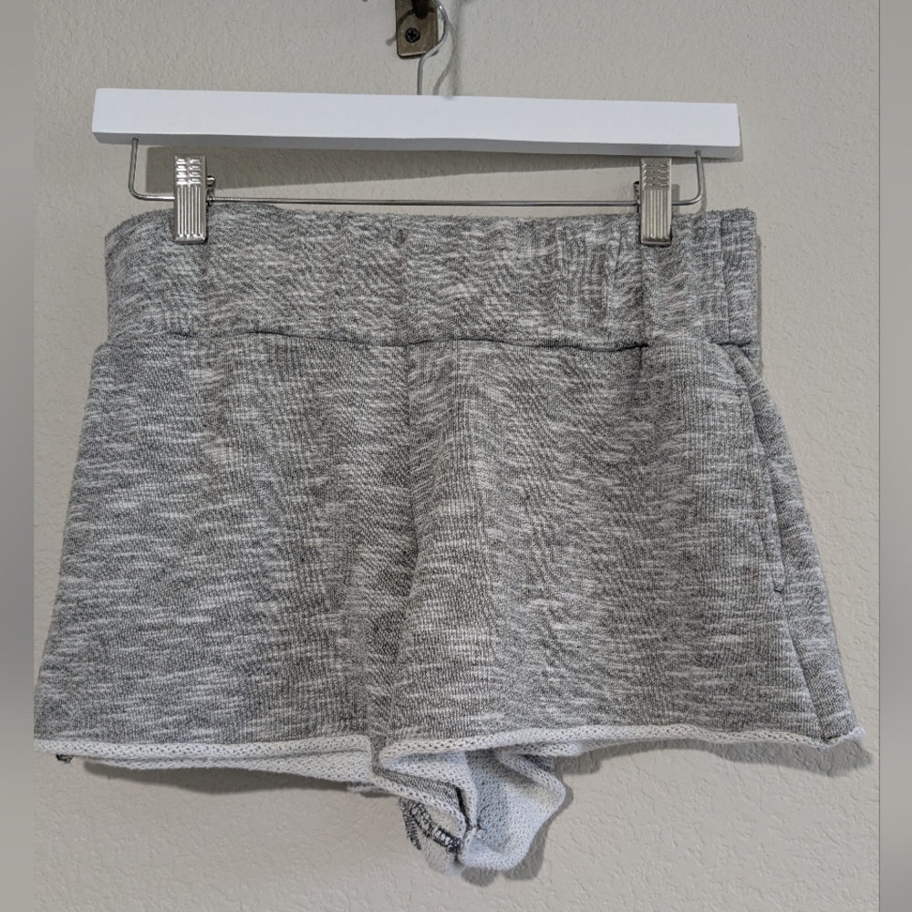 Free People tall waist heathered gray casual athletic Lounge Wear shorts XS
